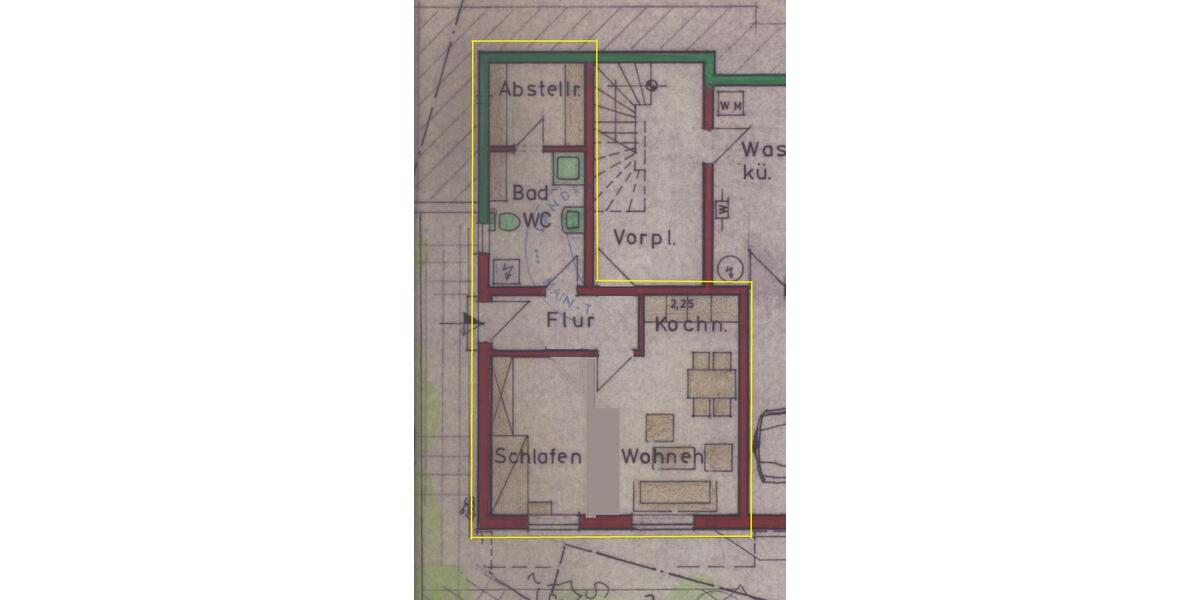 Erdgeschoßwohnung Niederstetten - 1 Zimmer, 43 m&sup2;, 300&euro; | Angebot:25498344