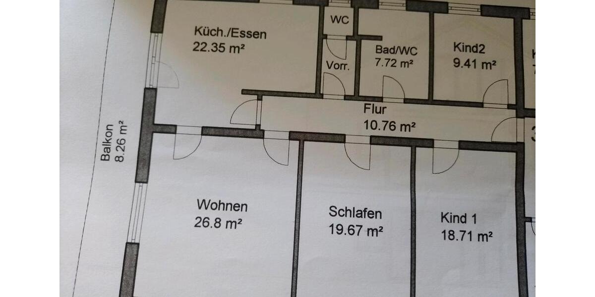 Etagenwohnung Chamerau - 4 Zimmer, 127 m&sup2;, 720&euro; | Angebot:26263151