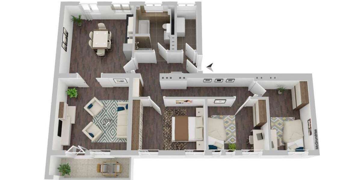 Wohnung zum Mieten in Magdeburg 1.070,03 € 98.62 m² 4 zimmer