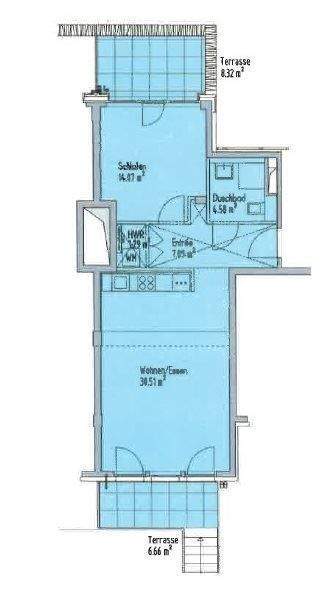 2 Zi. EG-Wohnung mit Garten u. Terrasse. Concierge. Eignet sich für eine Einzelperson. 2 zimmer