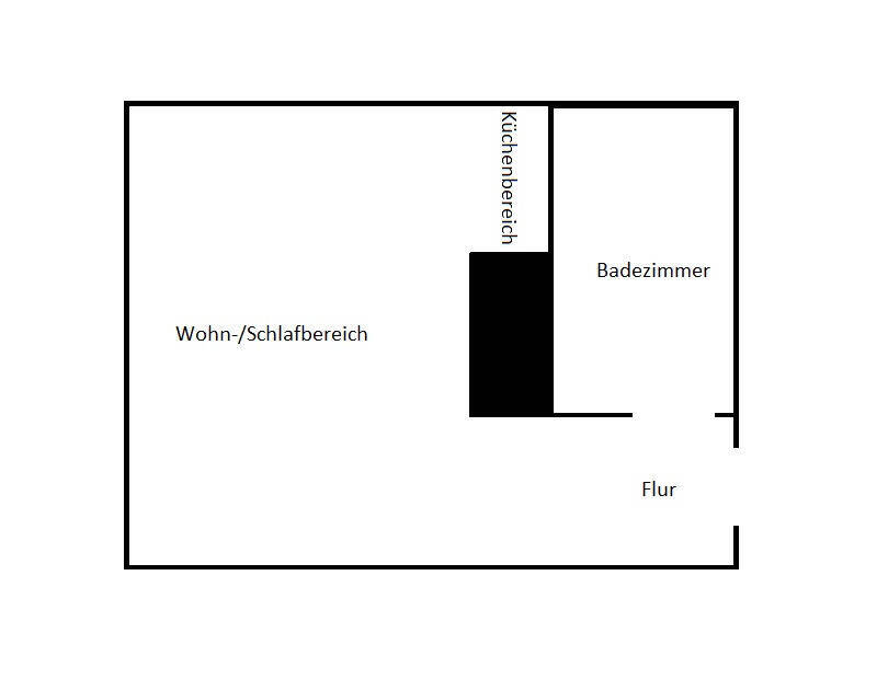 1 Zimmer - renoviert - zentrale Lage - Einbauküche