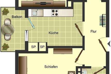 Wohnung zum Mieten in Oldenburg 440 € 48.58 m² 2 zimmer