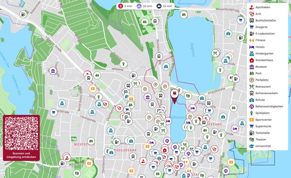 Dachgeschoßwohnung Schwerin Altstadt - 4 Zimmer, 113 m&sup2;, 1.490&euro; | Angebot:22454828