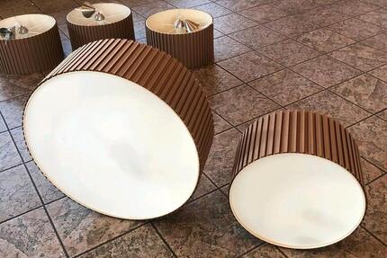 Bergenthal Lampen Schirmleuchten Set für CafeRestaurant zimmer