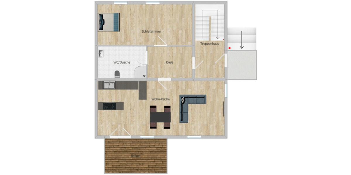 Erdgeschoßwohnung Lohr am Main - 2 Zimmer, 65 m&sup2;, 750&euro; | Angebot:24863641