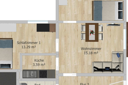 Wohnung Boizenburg/Elbe Elbe - 3 Zimmer, 53 m&sup2;, 450&euro; | Angebot:24371122