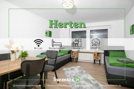Wohnen auf Zeit Herten - 3 Zimmer, 75 m&sup2;, 15&euro; | Angebot:25926335