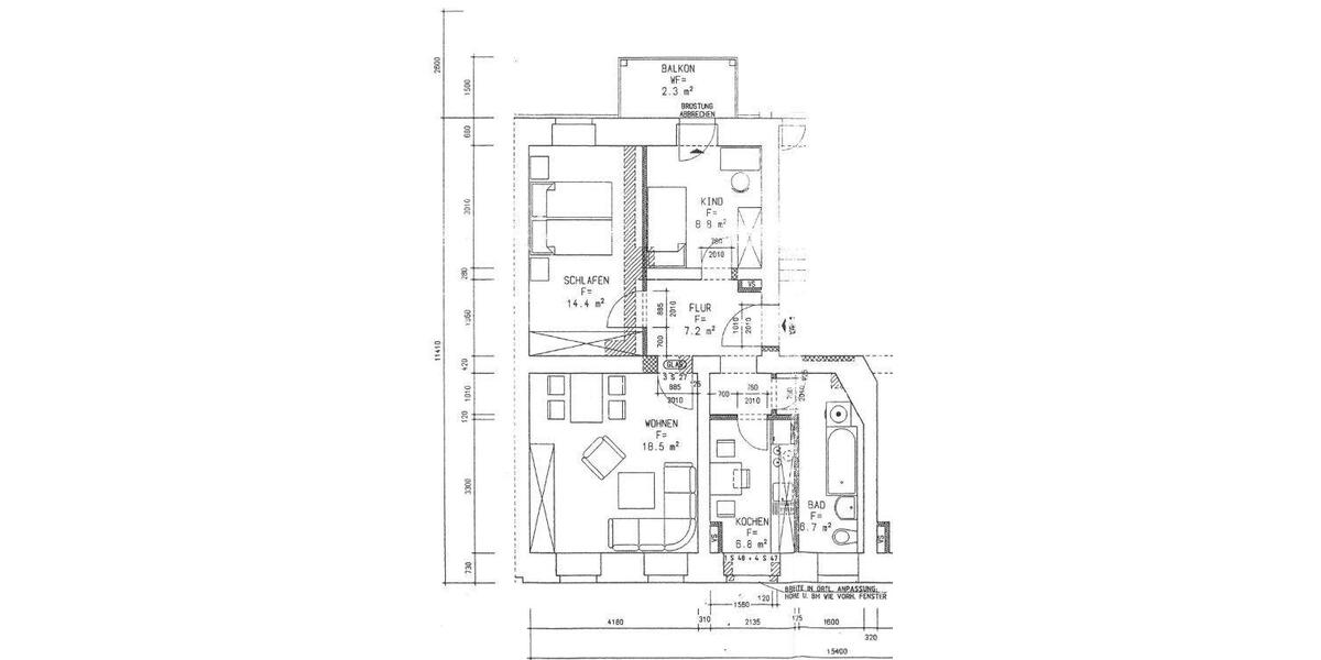 Erdgeschoßwohnung Chemnitz Altendorf - 3 Zimmer, 65 m&sup2;, 375&euro; | Angebot:26039495