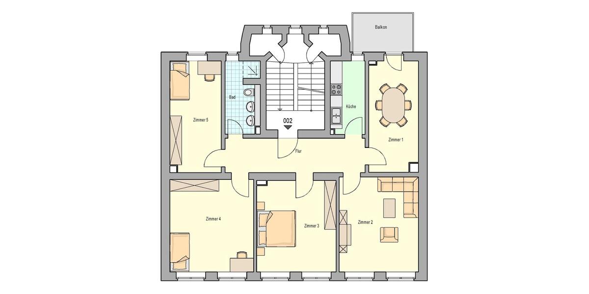 Exklusive 5-Raum-Altbauwohnung mit Balkon 5 zimmer