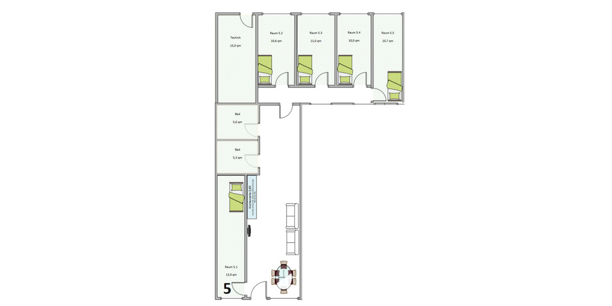 Wohnen auf Zeit Waldkirch - 1 Zimmer, 10 m&sup2;, 565&euro; | Angebot:25516660