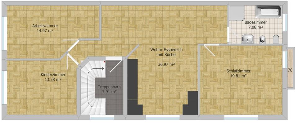 Wohnen auf Zeit Weiterstadt - 3.5 Zimmer, 97 m&sup2;, 625&euro; | Angebot:25163600