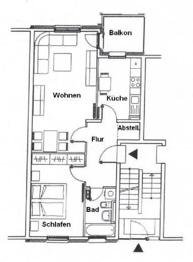Etagenwohnung Arnstadt - 2 Zimmer, 62 m&sup2;, 550&euro; | Angebot:26360215