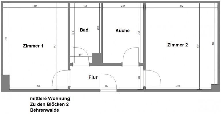 Erdgeschoßwohnung Franzburg - 2 Zimmer, 48 m&sup2;, 289&euro; | Angebot:20150940