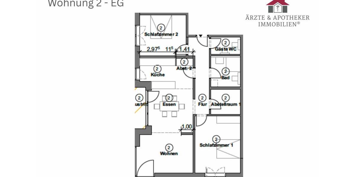 Erdgeschoßwohnung Tostedt - 3 Zimmer, 106 m&sup2;, 1.400&euro; | Angebot:25989522