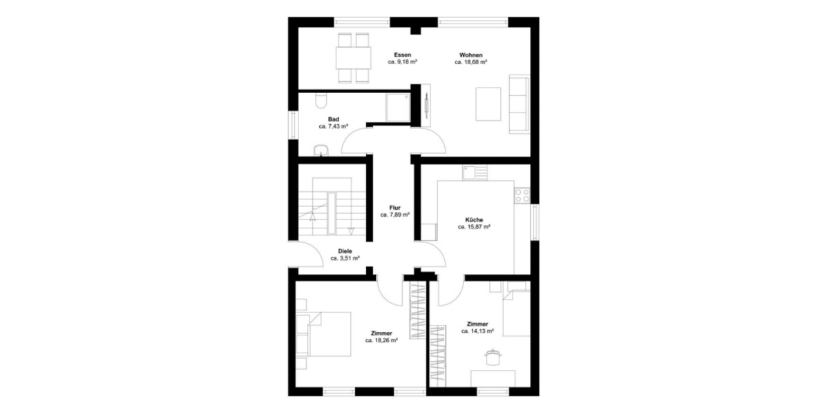 Erdgeschoßwohnung Osnabrück Wüste - 3 Zimmer, 100 m&sup2;, 1.300&euro; | Angebot:25869787