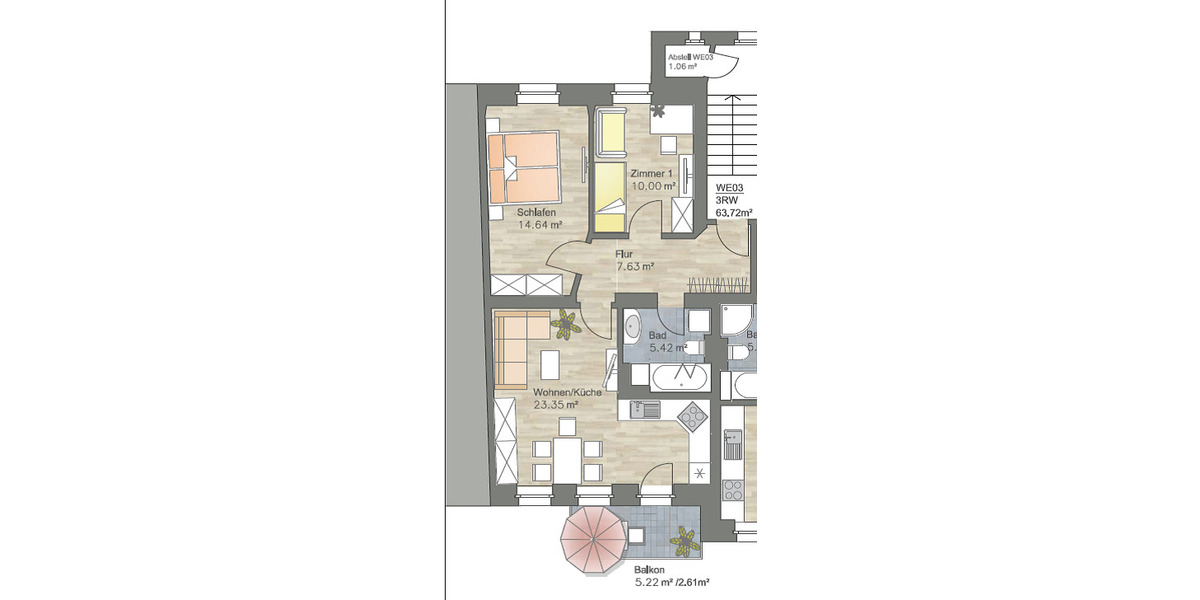 Zimmer Chemnitz Sonnenberg - 3 Zimmer, 64 m&sup2;, 430&euro; | Angebot:26243388