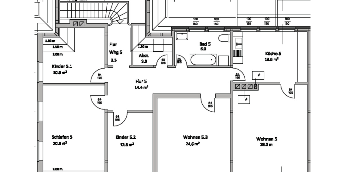Etagenwohnung Woltersdorf - 5 Zimmer, 135 m&sup2;, 950&euro; | Angebot:24663414