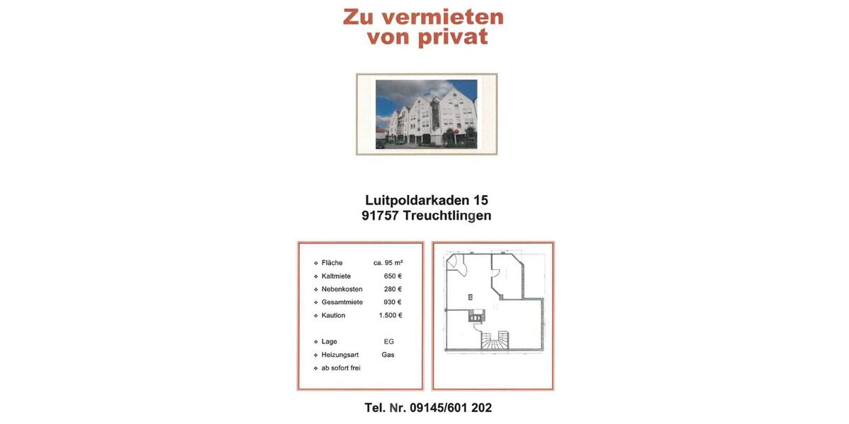 Gewerbeobjekt Treuchtlingen - 930&euro; | Angebot:24774137