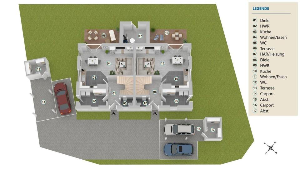 Doppelhaushälfte Hemmoor - 3 Zimmer, 101 m&sup2;, 1.200&euro; | Angebot:24560820