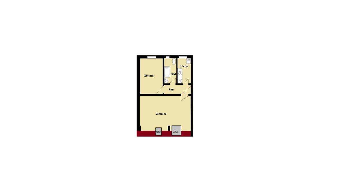 Dachgeschoßwohnung Wittenberge - 2 Zimmer, 51 m&sup2;, 380&euro; | Angebot:24765723