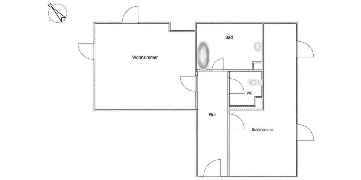 Etagenwohnung Burgstädt Burkersdorf - 2 Zimmer, 52 m&sup2;, 325&euro; | Angebot:25730762