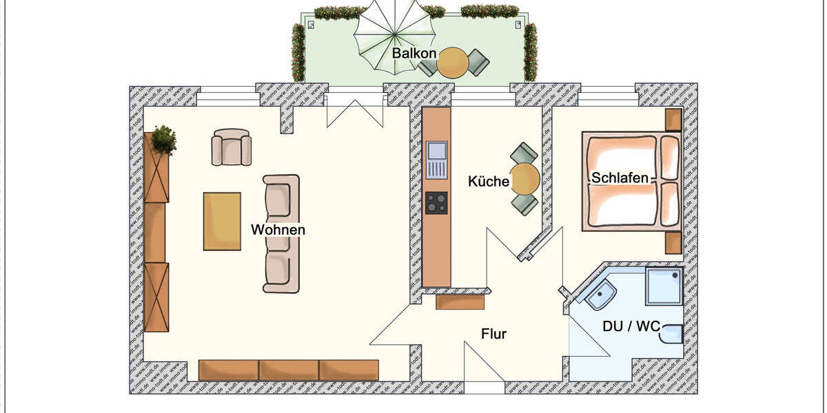 Etagenwohnung Plauen Stadtmitte - 2 Zimmer, 64 m&sup2;, 376&euro; | Angebot:26308234