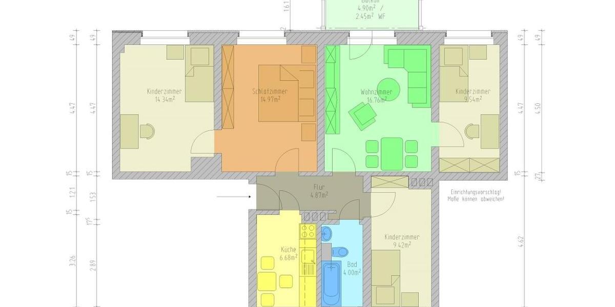 Etagenwohnung Wilkau-Haßlau Haßlau - 5 Zimmer, 83 m&sup2;, 580&euro; | Angebot:23568401