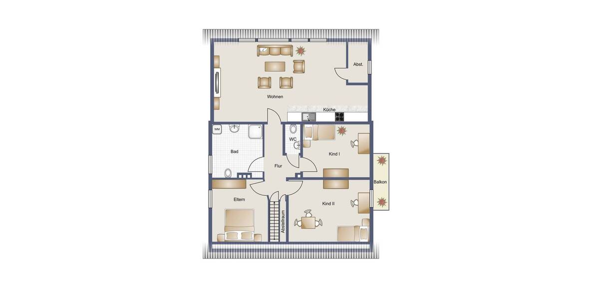 Etagenwohnung Emsbüren Listrup - 4 Zimmer, 100 m&sup2;, 750&euro; | Angebot:26842066
