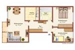 Etagenwohnung Weißwasser (Oberlausitz) - 3 Zimmer, 59 m&sup2;, 308&euro; | Angebot:26338037