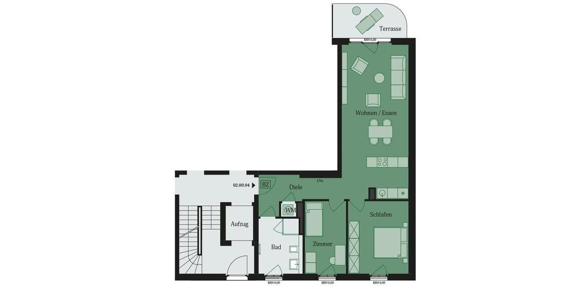 Erdgeschoßwohnung Mühlheim am Main - 3 Zimmer, 80 m&sup2;, 1.290&euro; | Angebot:25319395