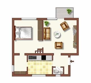 Erdgeschoßwohnung Duisburg Rheinhausen - 2 Zimmer, 54 m&sup2;, 499&euro; | Angebot:25857593