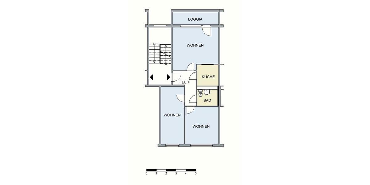 Etagenwohnung Neubrandenburg Datzeberg - 3 Zimmer, 63 m&sup2;, 300&euro; | Angebot:26278039