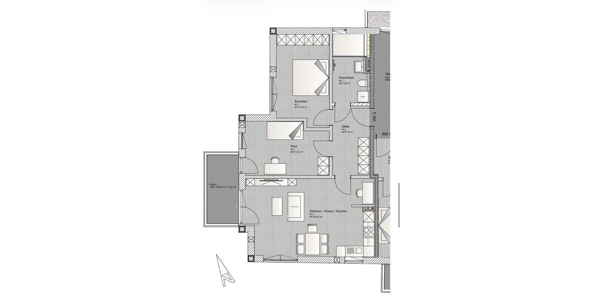 Einfamilienhaus München Thalkirchen-Obersendling-Forstenried-Fürstenried-S - 3 Zimmer, 83 m&sup2;, 2.430&euro; | Angebot:26296307