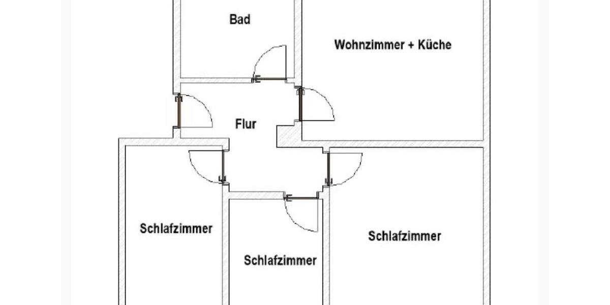 Hochparterre Magdeburg Neue Neustadt - 4 Zimmer, 75 m&sup2;, 605&euro; | Angebot:26503072