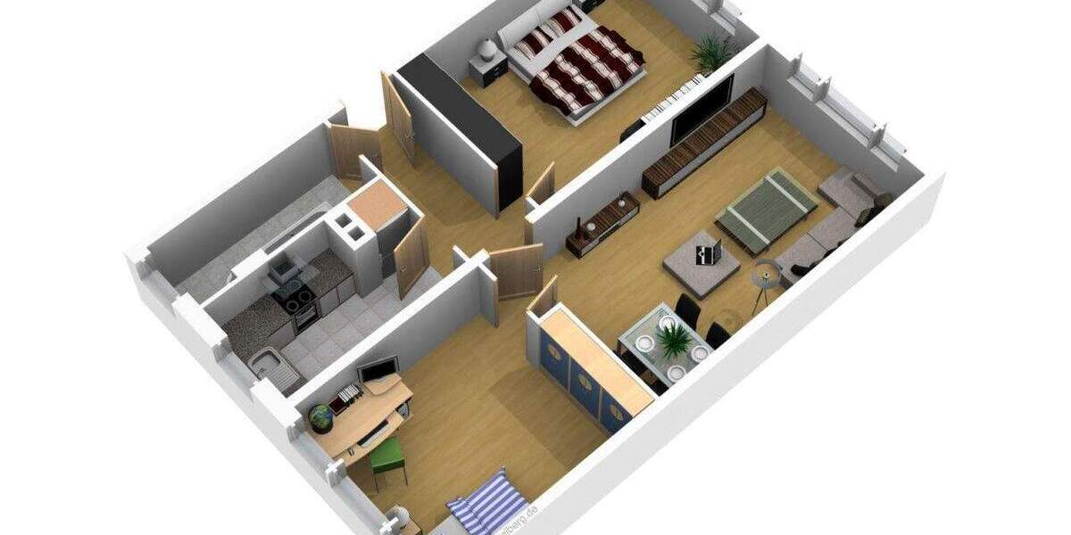 Etagenwohnung Freiberg Freiberg West - 3 Zimmer, 62 m&sup2;, 509&euro; | Angebot:25899899