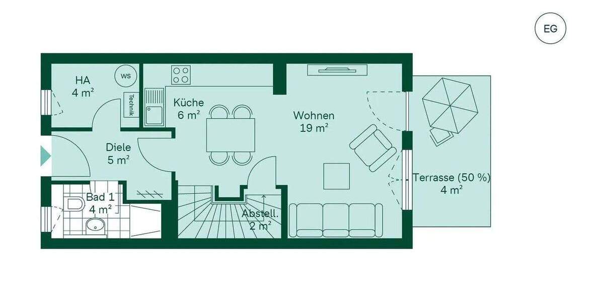 Familienfreundliches Reihenhaus mit 5 Zimmern südwestlich von Berlin in Zossen 5 zimmer
