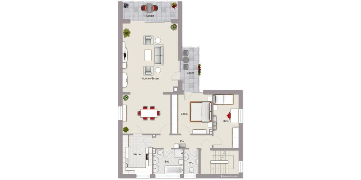 Etagenwohnung Gütersloh Avenwedde - 3 Zimmer, 116 m&sup2;, 925&euro; | Angebot:26341650