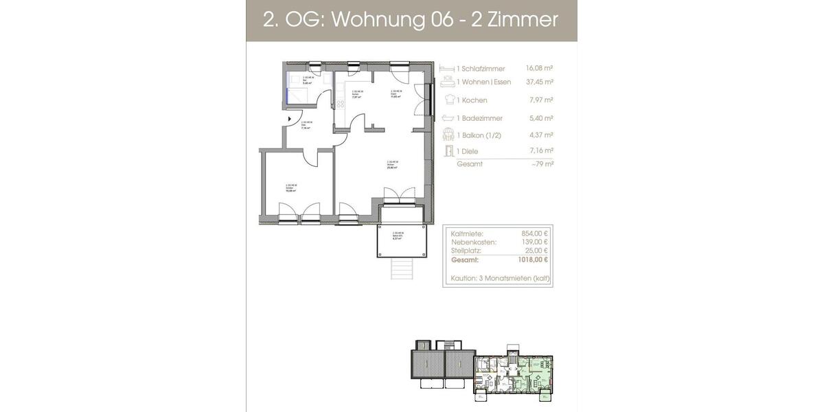 Etagenwohnung Tirschenreuth - 2 Zimmer, 79 m&sup2;, 830&euro; | Angebot:23671385