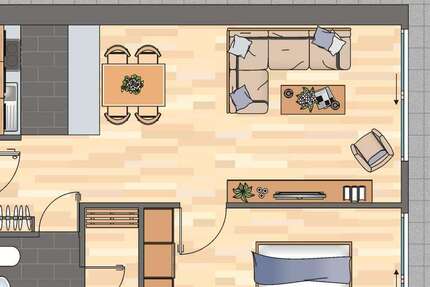 Wohnung Ludwigshafen am Rhein Mitte - 2 Zimmer, 59 m&sup2;, 556&euro; | Angebot:25272421