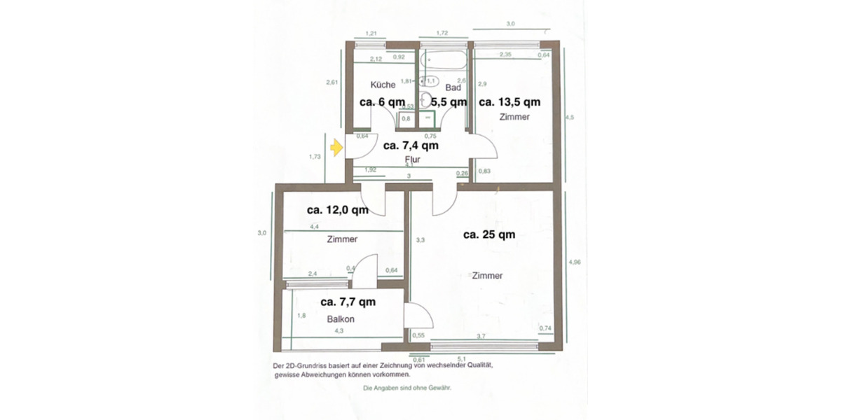 Wohnen auf Zeit Regensburg Galgenberg - 3 Zimmer, 76 m&sup2;, 559&euro; | Angebot:25948524