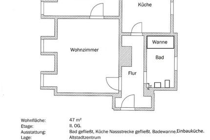 Wohnung Riesa - 2 Zimmer, 47 m&sup2;, 260&euro; | Angebot:26664079