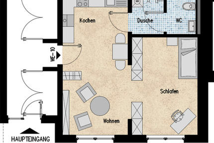 Wohnung Heilbad Heiligenstadt - 1 Zimmer, 48 m&sup2;, 480&euro; | Angebot:23514127