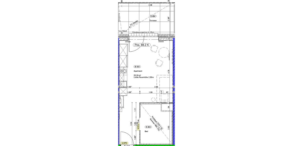 Etagenwohnung Osnabrück - 1 Zimmer, 36 m&sup2;, 650&euro; | Angebot:24600539