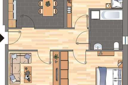 Wohnung zum Mieten in Hannover 663 € 77.22 m²