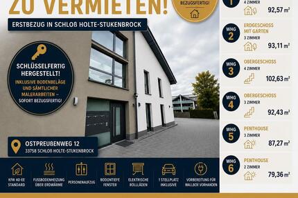 Wohnung Schloß Holte-Stukenbrock Stukenbrock - 3 Zimmer, 92 m&sup2;, 1.100&euro; | Angebot:26700895