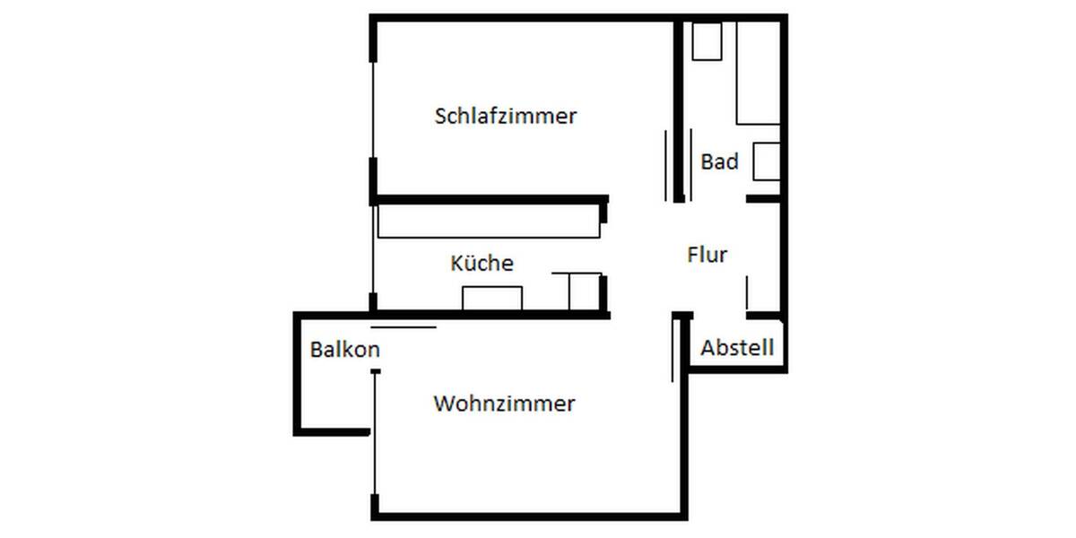 Etagenwohnung Frankfurt - Rödelheim Rödelheim - 2 Zimmer, 54 m&sup2;, 1.000&euro; | Angebot:26128044