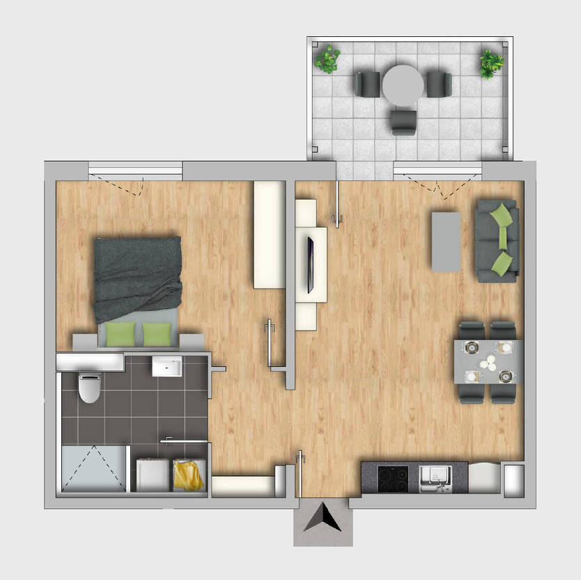 Traumhafte 2-Zimmer Wohnung! Hell, schick und großzügiger Balkon | modernes Bad mit Luxus-Dusche