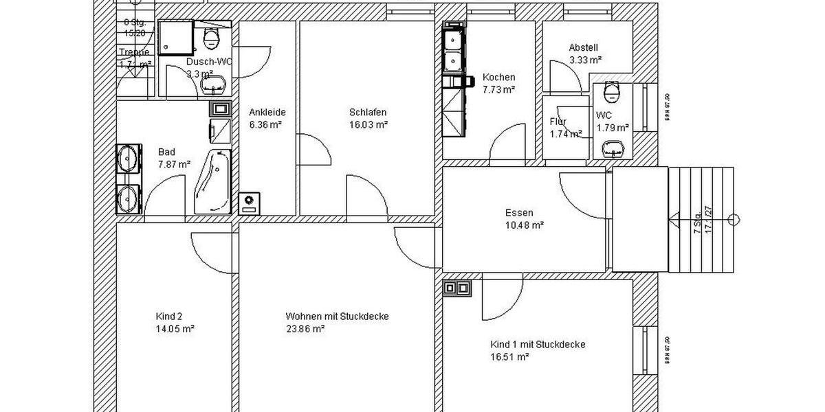 Etagenwohnung Quedlinburg - 4 Zimmer, 119 m&sup2;, 807&euro; | Angebot:24775044