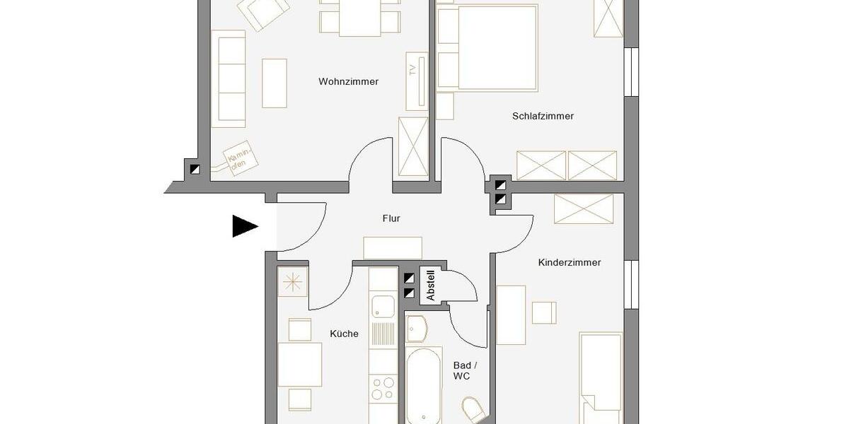 Erdgeschoßwohnung Schmalkalden - 3 Zimmer, 68 m&sup2;, 610&euro; | Angebot:25960334
