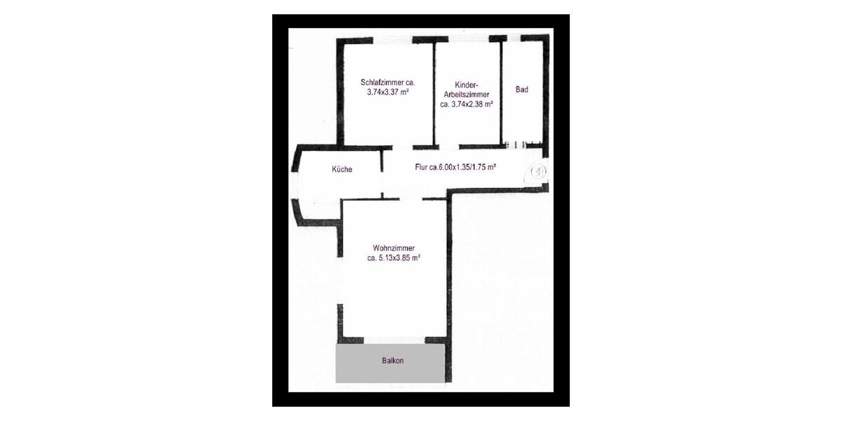 Etagenwohnung Wilsdruff - 3 Zimmer, 65 m&sup2;, 650&euro; | Angebot:25444194